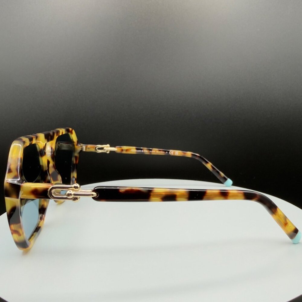 Tiffany TF 4198 80640 Yellow Havana Sunglasses Light Blue Lens 58 17 140 READ - Picture 9 of 16